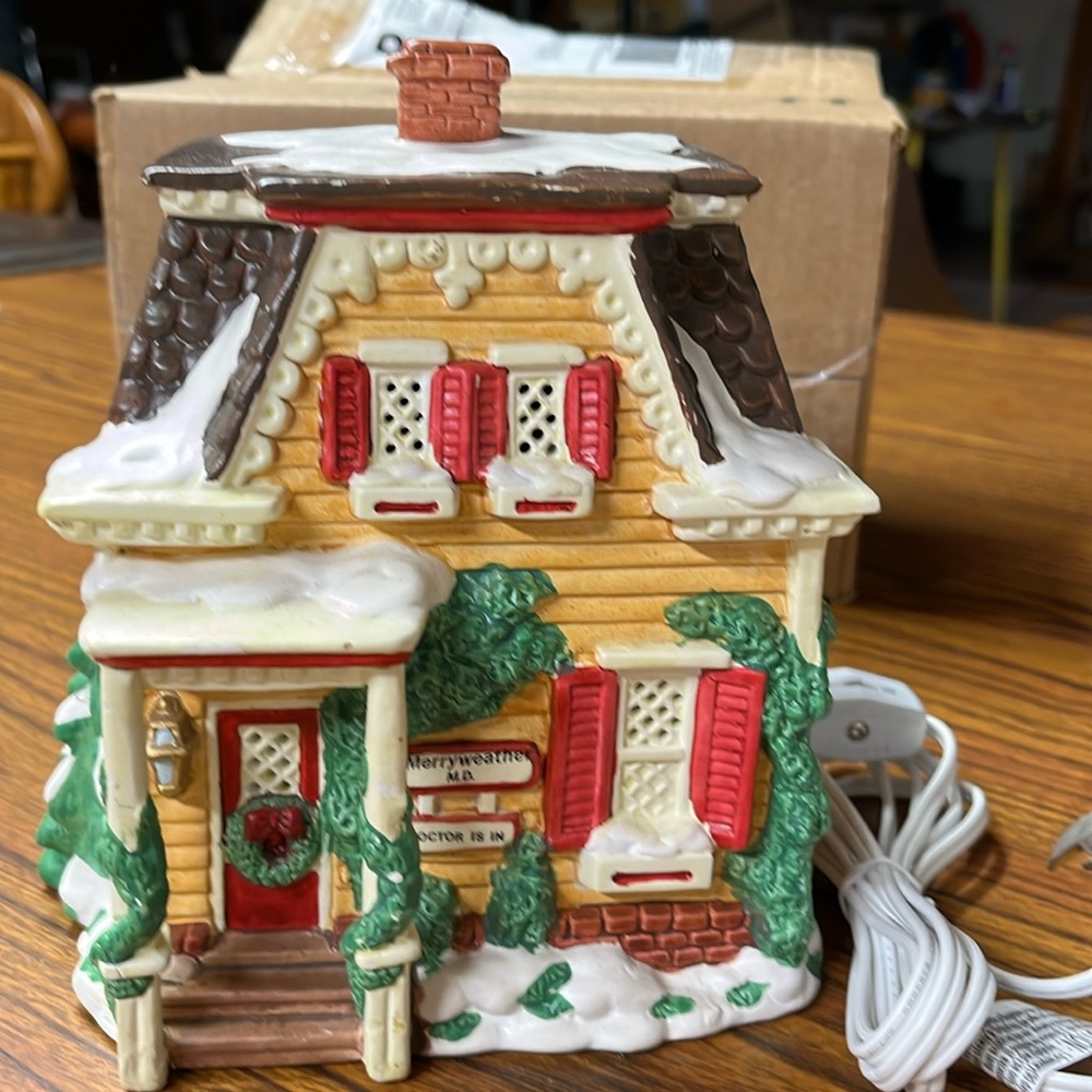 Porcelain Doctor’s office used for Christmas village